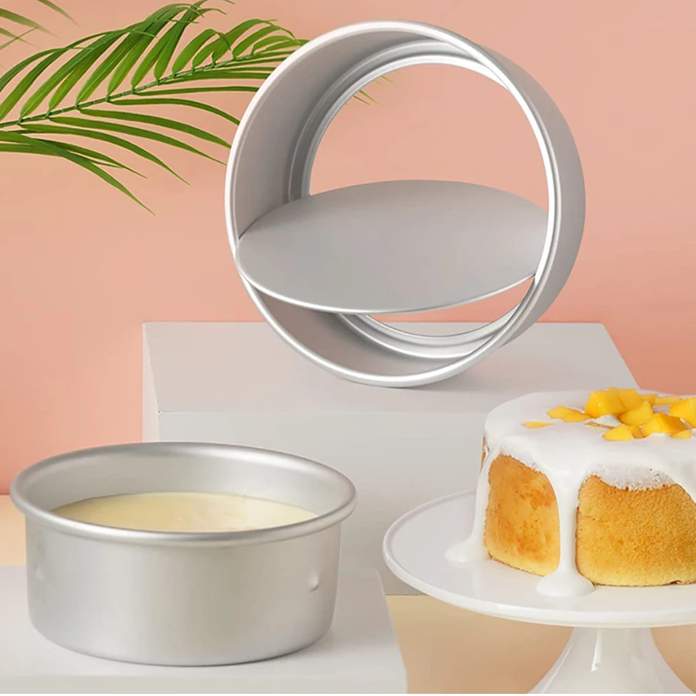 Gsycle Kuchenformen Set - 6 Stück 10,2cm Runde Backformen Mit Abnehmbarem Boden