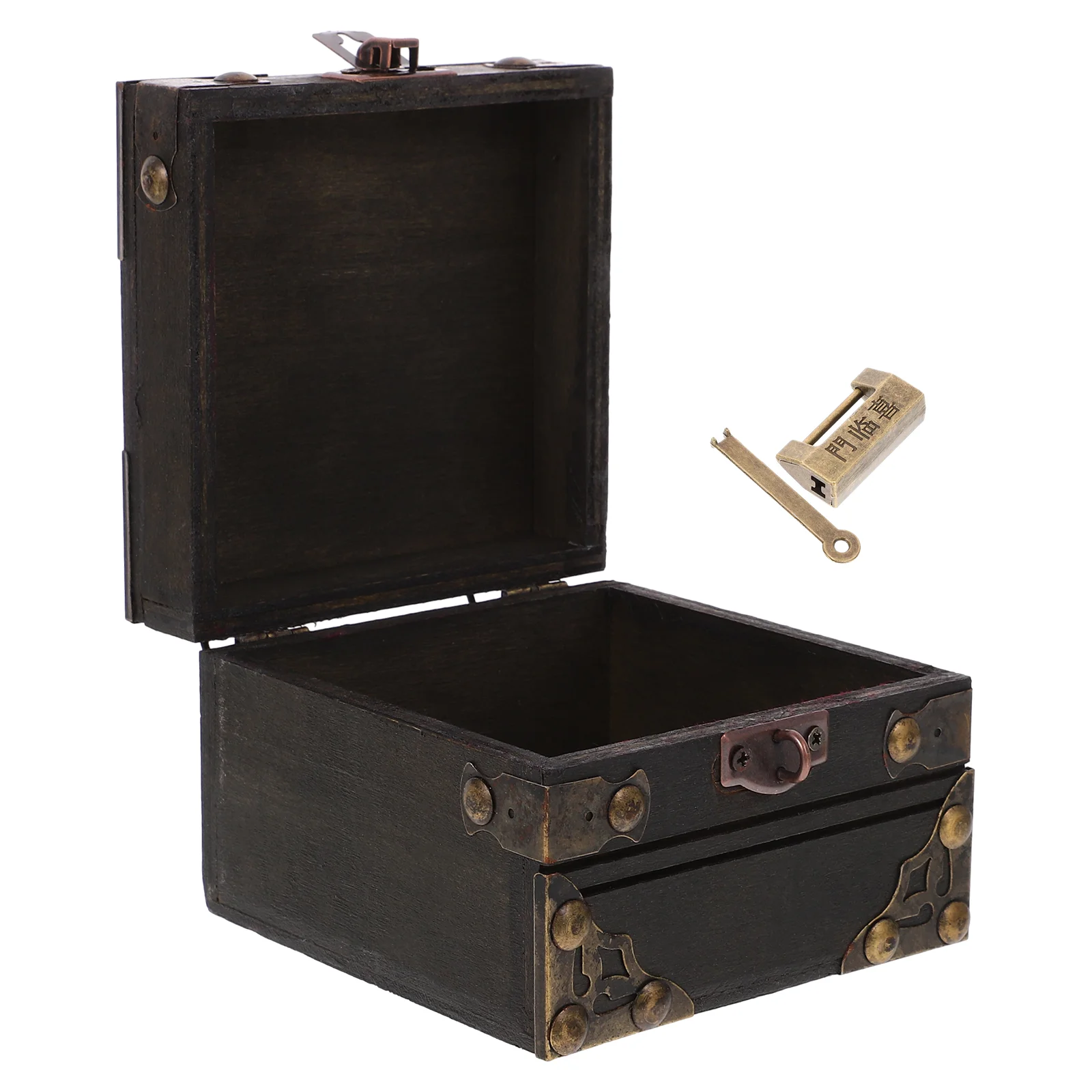 

Wooden Jewelry Chest Vintage Storage Box Trinket Box Keepsakes Chest Treasure Box