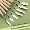 7Pcs/Set Stainless Steel Oil Painting Knives, Artist Crafts Spatula, Palette Knife, Mixing Knife, Scraper Art Tools 2
