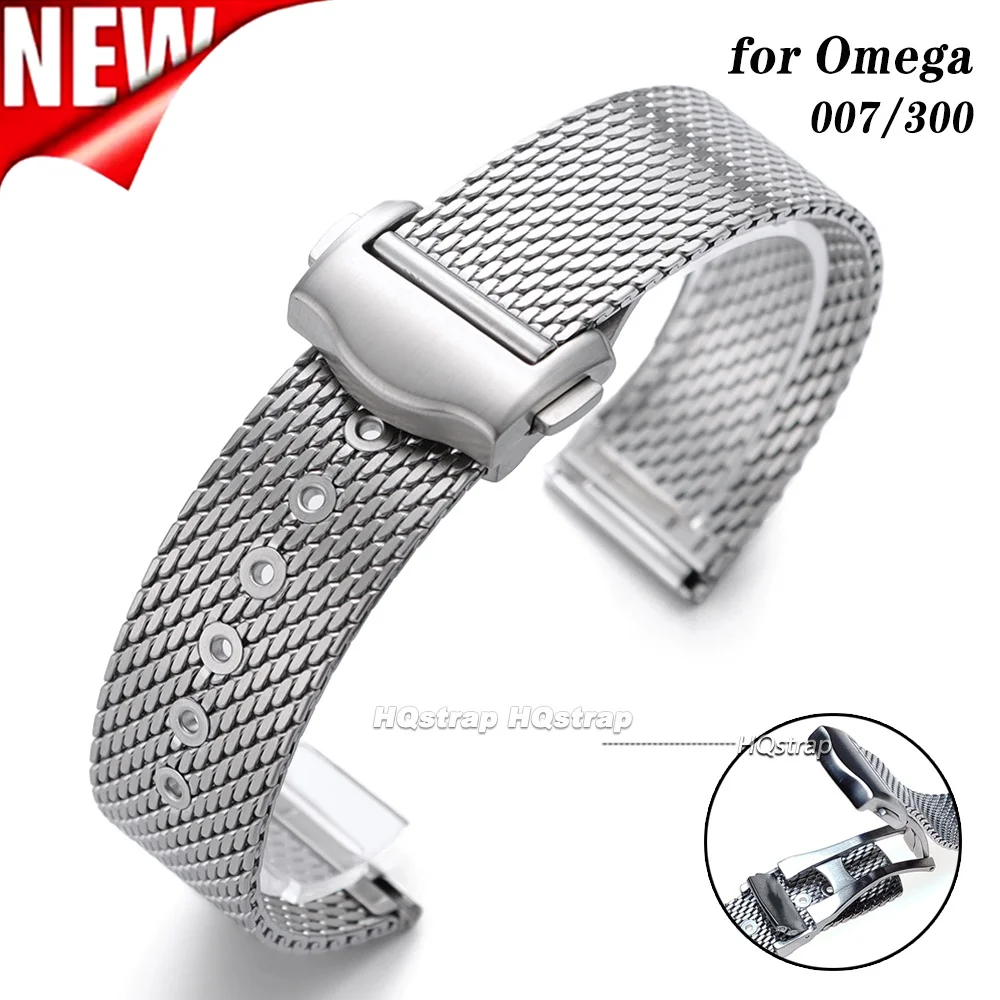 Elegant Stainless Steel Mesh Watch Strap with Folding Buckle - 20mm Business Wristband