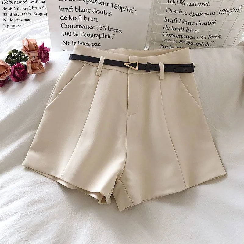 Women 2024 Clothingcasual Suit Shorts Women Fashionable and Versatile High Waisted Slimming Wide Leg Pants with Short Clothing
