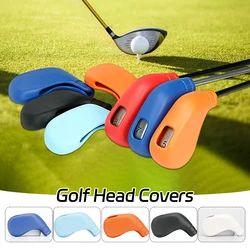 1Pc Golf Iron Club Head Cover Sport Accessories Wedges Covers Solid Color Waterproof Golf Rod Head Protective Case Golf Supply