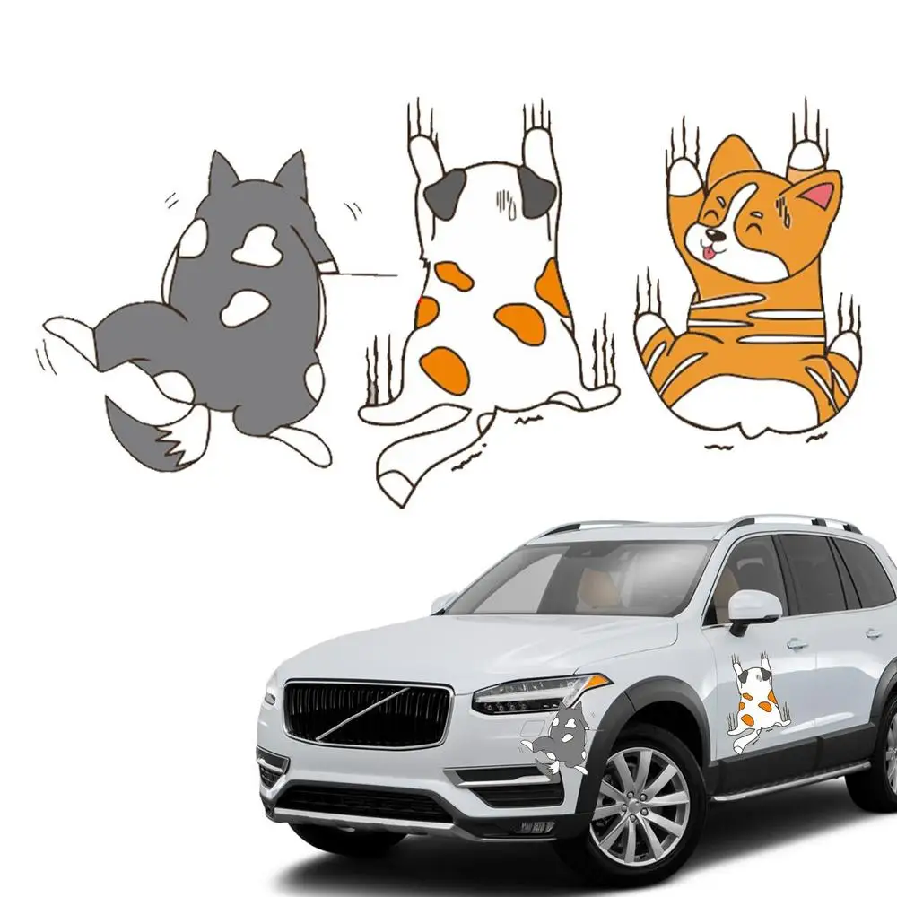 3pcs Drôle d'escalade Chats Autocollants de voiture, Mignon Pet Cat Scratch  Cover Adhésif Vinyle Decal Autocollant de voiture Pour Décoration de porte  de fenêtre de voiture [livraison gratuite]