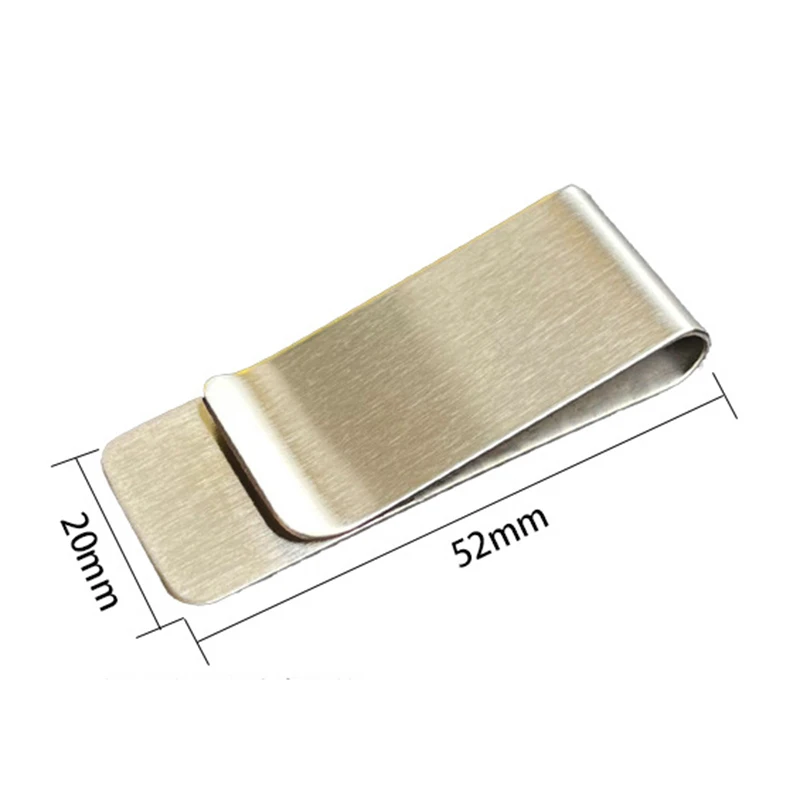 Stainless Steel Money Clip Laser Engraved Name Minimalist Hardware Card Holder Metal Banknote Holder