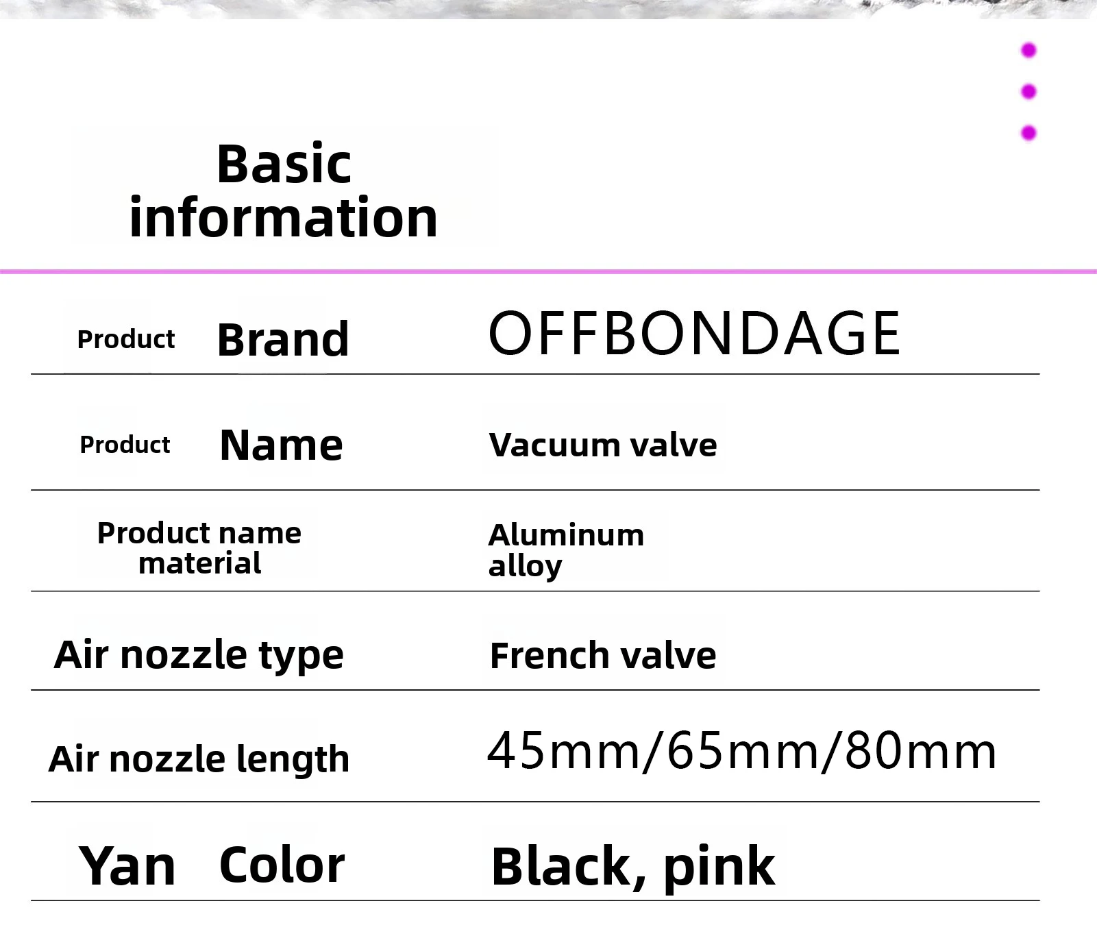 Description Picture 3 of itemOFFBONDAGE Bicycle F/V Tubeless Valve Bike Presta Valve 45/65/80mm Aluminum Alloy Ultralight Valve Air mtb Bike Accessories
