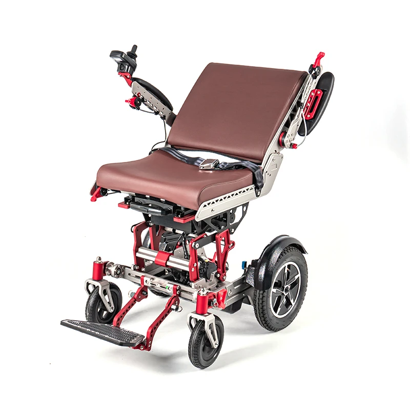 Muiltifunctional Heavy Duty Power Lift up/down Motorized Wireless Control Foldable With Trolley Handle Electric Wheelchair