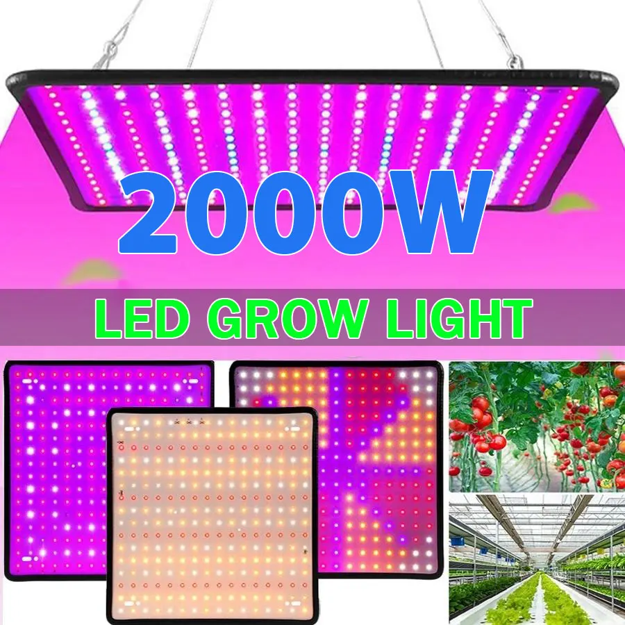 Led Plant Grow Light 1000W/2000W Full Spectrum Hydroponic Growing Lamp Plants Phyto Veg Flower Indoor Pannello Ultrasottile Phytolamp