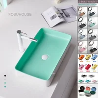 Luxury Ceramic Bathroom Sinks Colored Washbasin Home Wash Basin Mirror European Bathroom Washbasins Washing Sinks Hand Basin XY 1