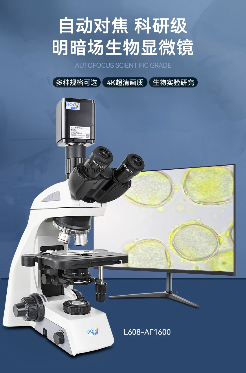 Microscópio de Investigação Biológica de Alta Potência 4K