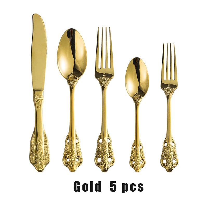 Set Cubiertos Gold