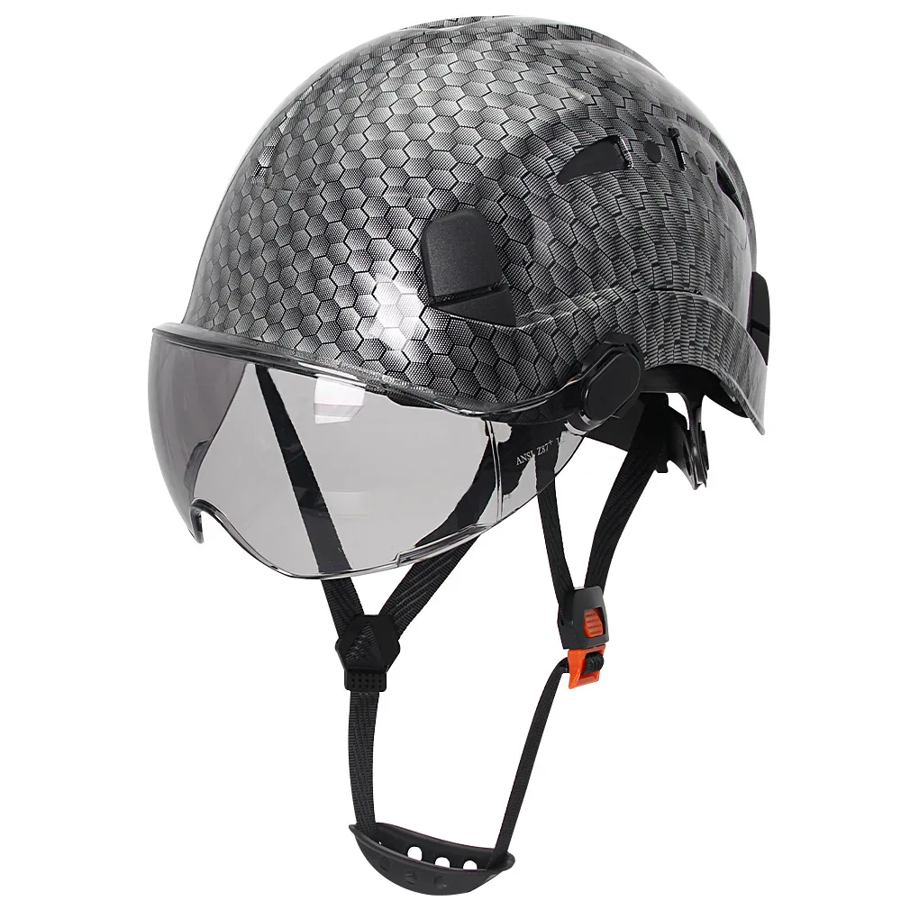 建設安全ヘルメットゴーグルバイザー高品質 ABS ハードハット