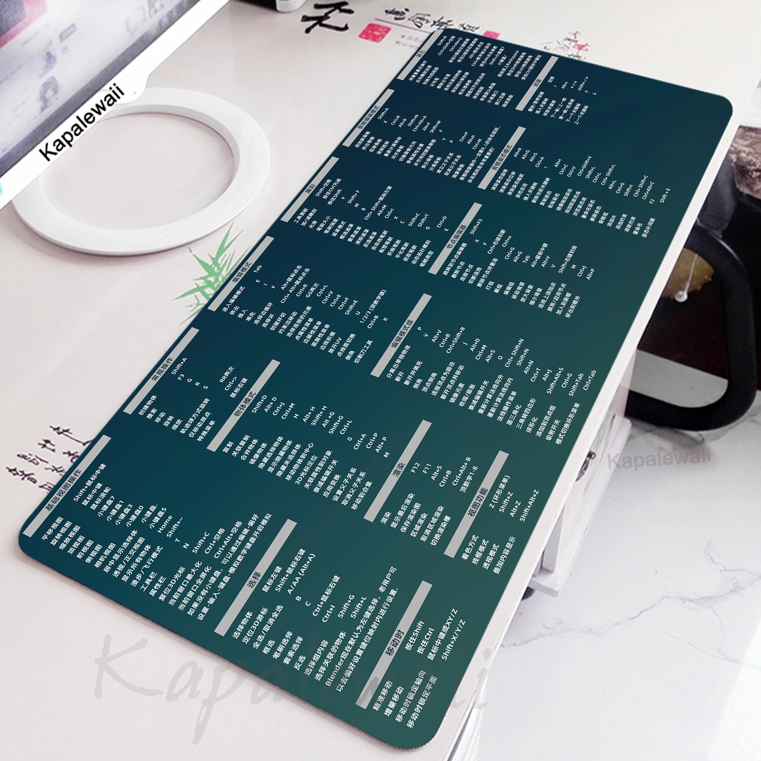 

Keyboard Shortcuts Gamer Mousepad Large Mouse Pad Locking Edge Mouse Mat Gaming Accessories Keyboard Pads 900x400mm