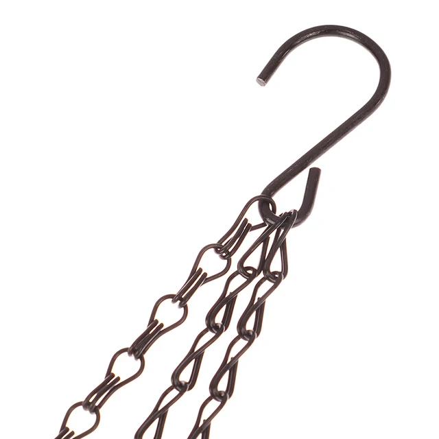 1Pc 40/50 Cm -Es Utánzás Rattan Függő Kosár Virág Edénylánc 3 Horgos Lánccal Növények Termesztése Medence Otthoni Kerti Dekoráció - Image 3