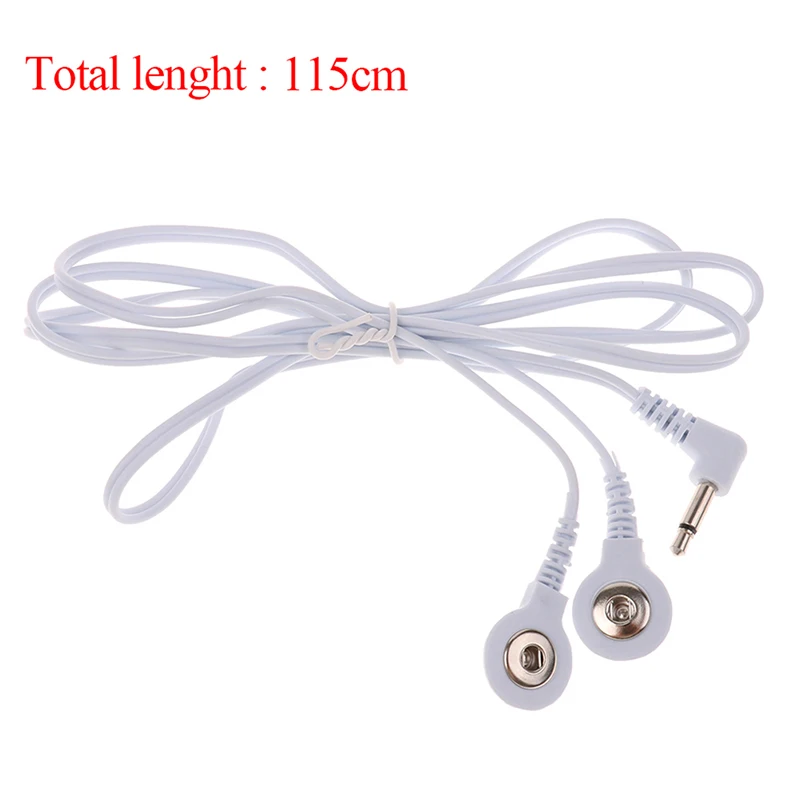 Electrode Lead Wires Jack Dc Head 3.5Mm Snap Replacement Tens Unit Cables 2-way