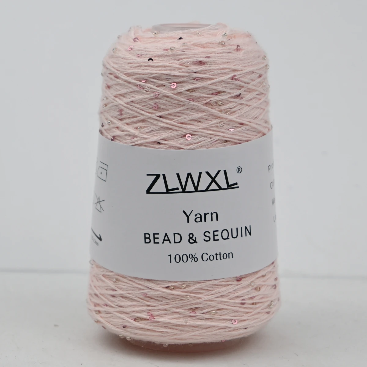 100g 420M 2mm Sequin & Bead cotton yarn DIY Knitted decoration Hand crochet KNITTING YARN 3