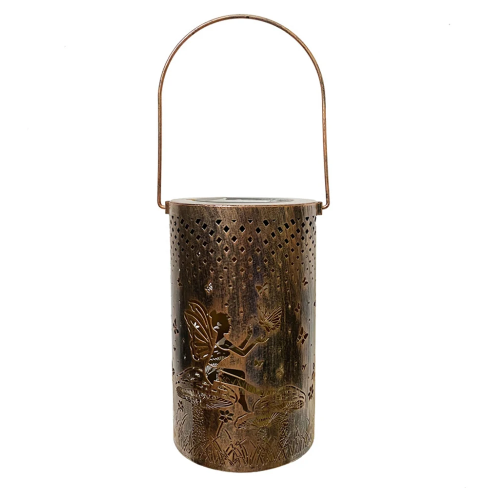 Solar Lanterns Light Outdoor Hanging Garden Lights Metal Lamp for Patio Yard Art Garden Accessories Decorations for Porch