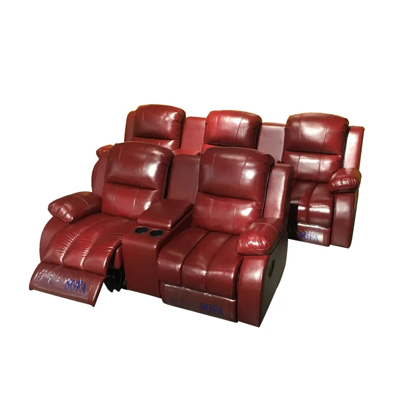 

Customized Home Cinema Sofa Movie Bar Video Room Living Room Combination Cowhide Sofa