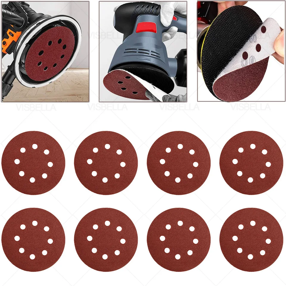 Tueascallk Lot De 50 Disques De Ponçage à Crochet Et Boucle Non