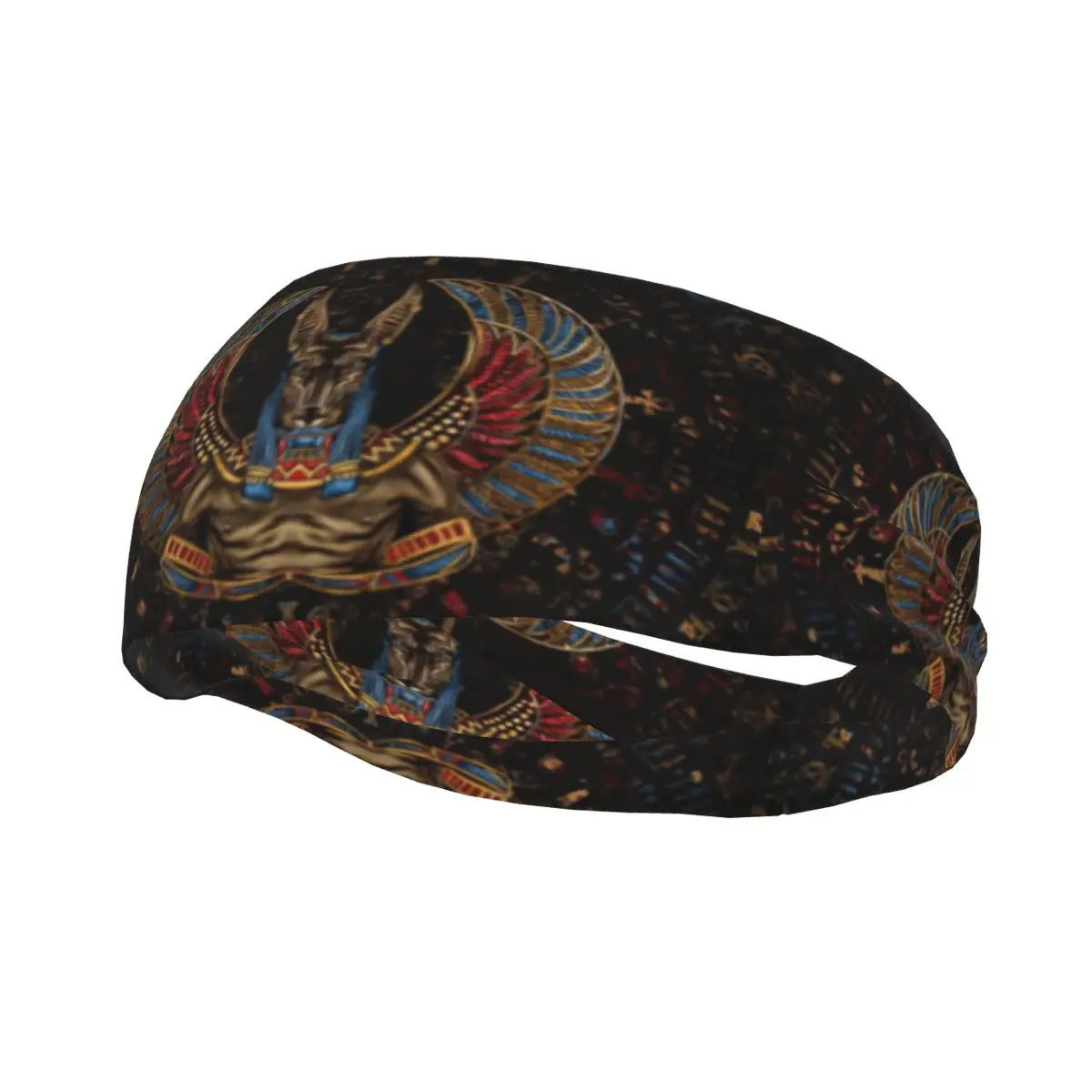 

Anubis Egyptian Sweatbands Elastic Bike Cycling Sweat Headband Ancient Egypt Hair Bandage Tennis Gym Fitness Hair Sweat Bands