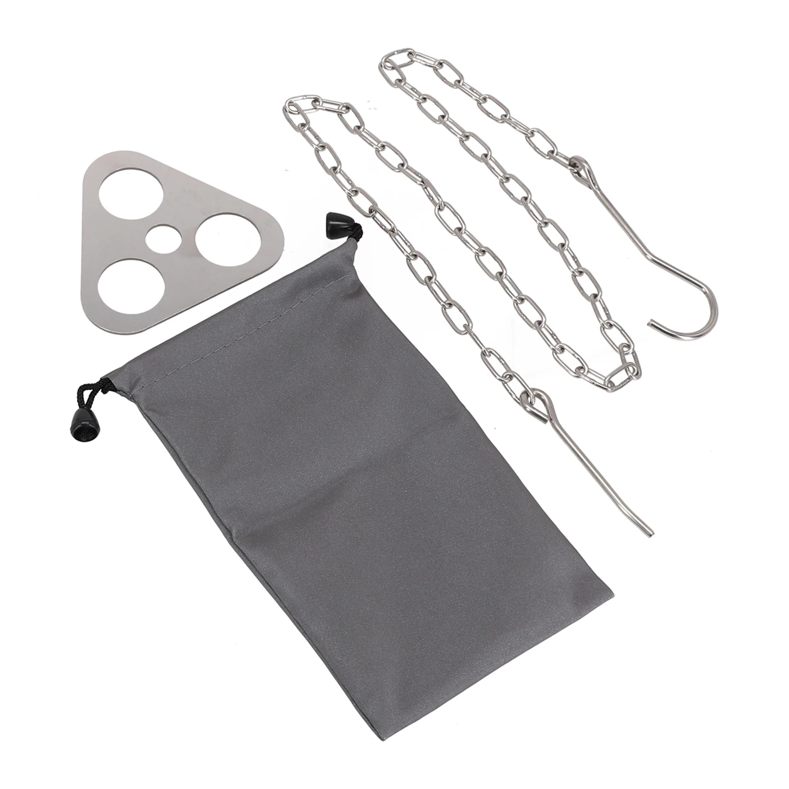Hanging Pot Rack Hanging Tripod Picnic Tripod Camping Picnic Bonfire Party 1 KIT Stainless Steel