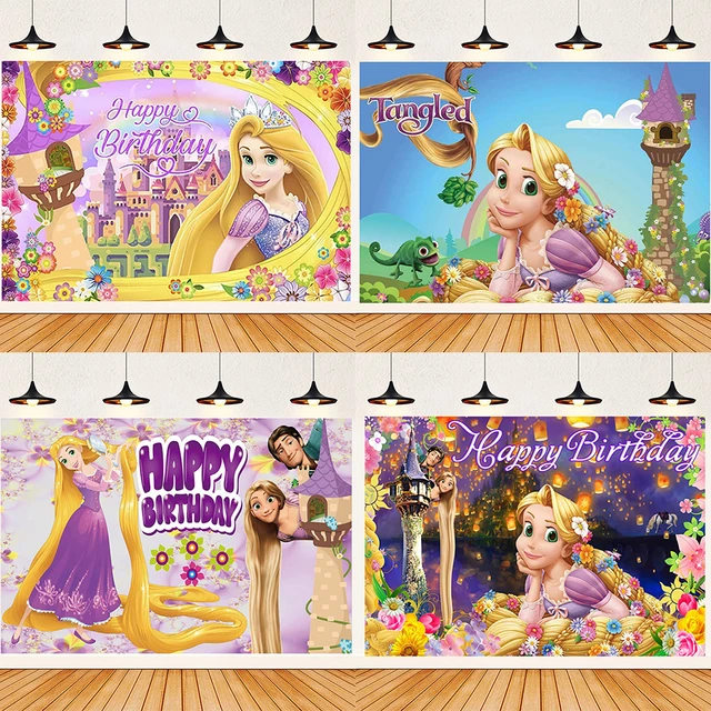 120x80cm Disney Princess aggrovigliato Rapunzel fotografia sfondo neonata  festa di compleanno decorazione Banner sfondo foto Studi - AliExpress