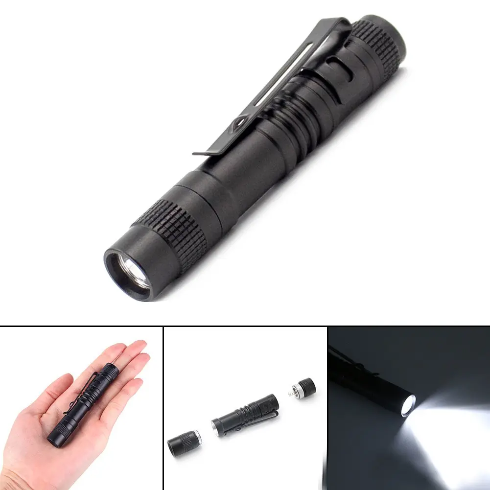 Mini Pen-Shaped Small Flashlight Aluminum Alloy Waterproof with Pen Clip Gift Lamp Small Flashlight mini flashlight mini led flashlight