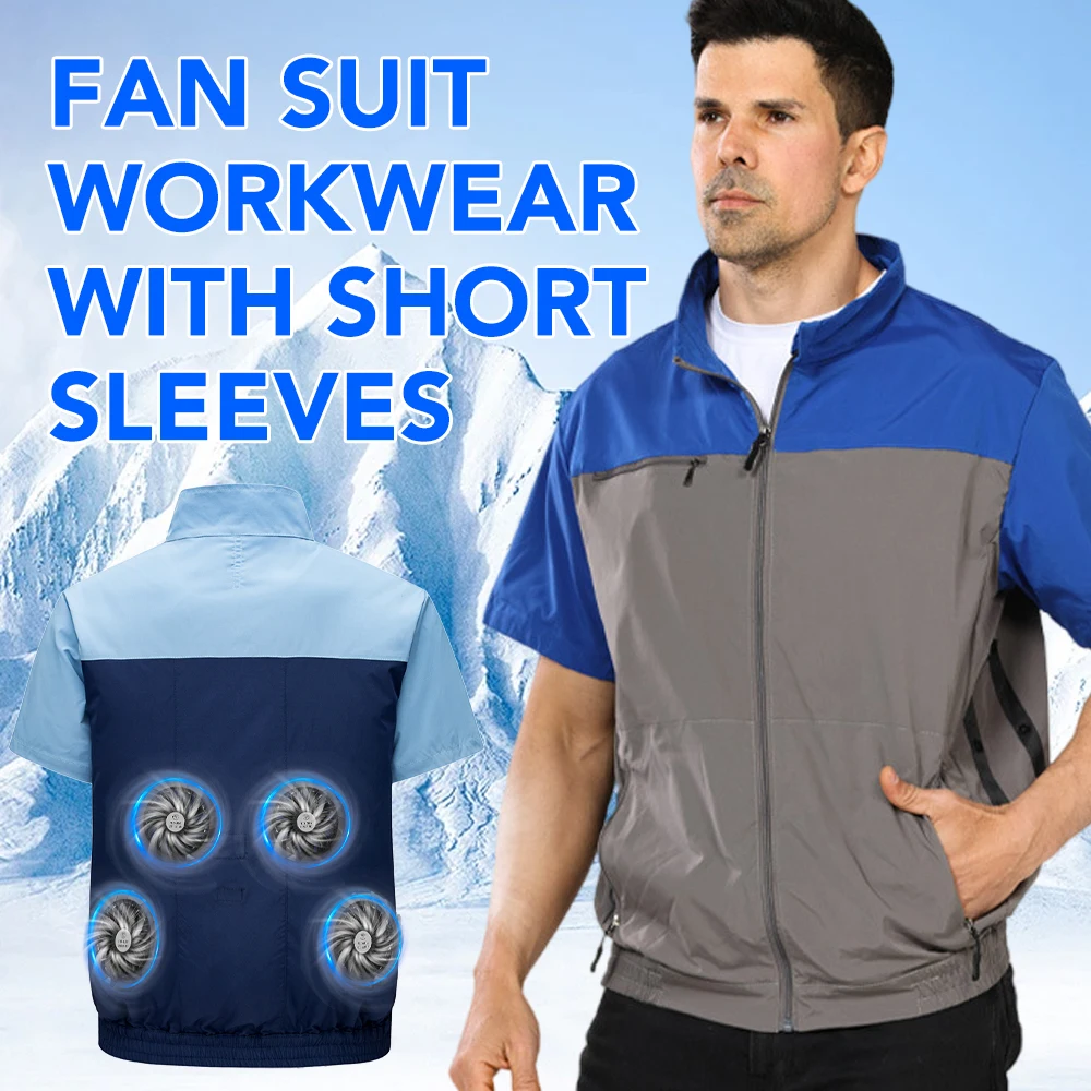 ملابس صيفية للتبريد بأكمام قصيرة لتكييف الهواء مع...