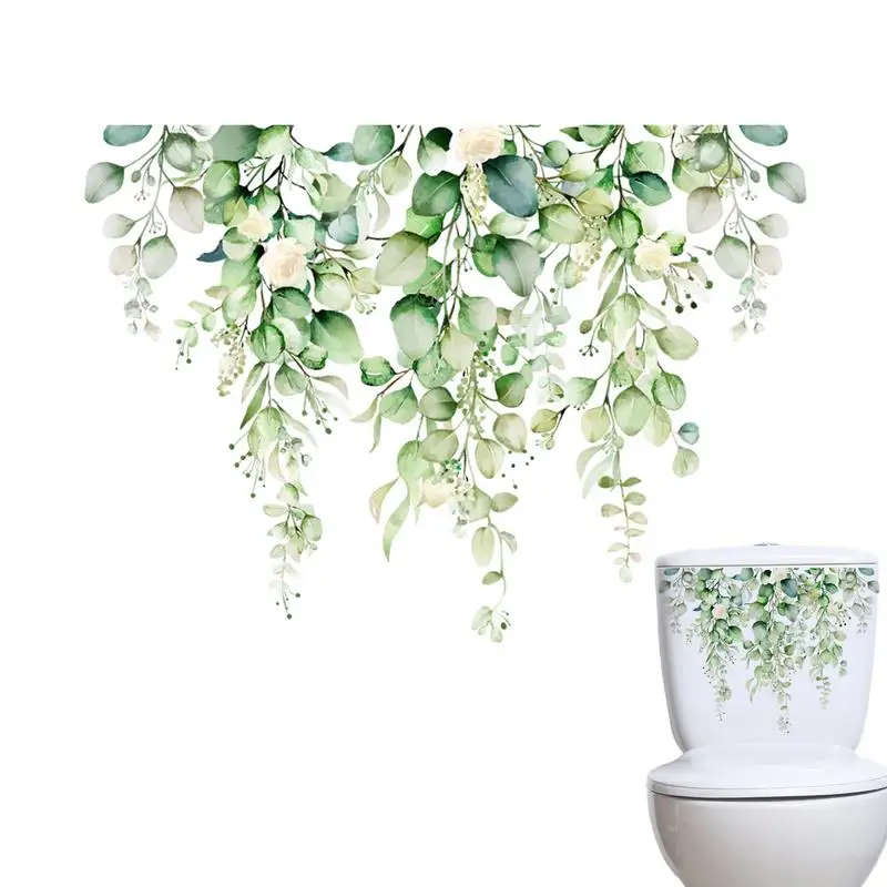 

1Pcs Flowers Decals For Toilet Waterproof Decorative Wall Sticker Toilet Stool Commode Sticker Printed Flower Decal For Bathroom