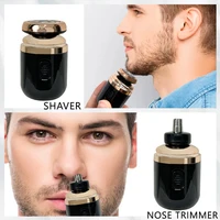 2in1 Mini Shave Portable Electric Razor for Men Pocket Size Portable Shavers,Wet & Dry, Waterproof USB Rechargeable Nose Trimmer 2