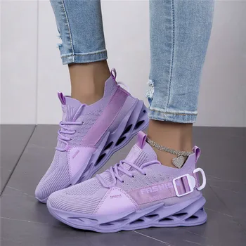 Vendita calda moda viola sneakers casual donna uomo scarpe da corsa lama taglia grande 48 scarpe sportive leggere e traspiranti uomo sneaker in rete 1