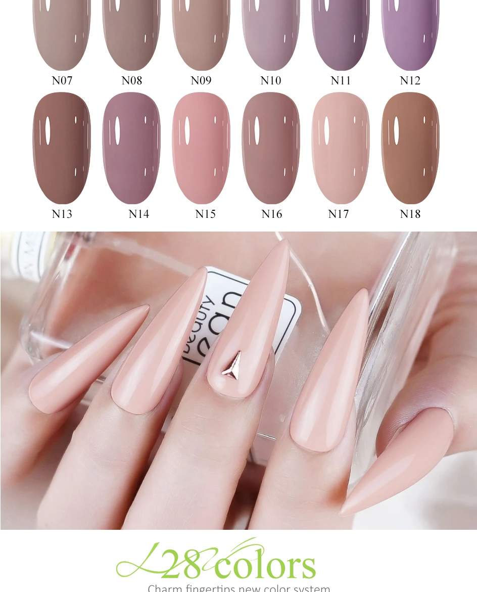 Arte Clavo 15ml Gel-Nagellack Neon Braun Königsblau Rot Grün Nude Nail Art Lack Gel-Lackierung Top Coat UV-Gel-Nagellack – Detail 7