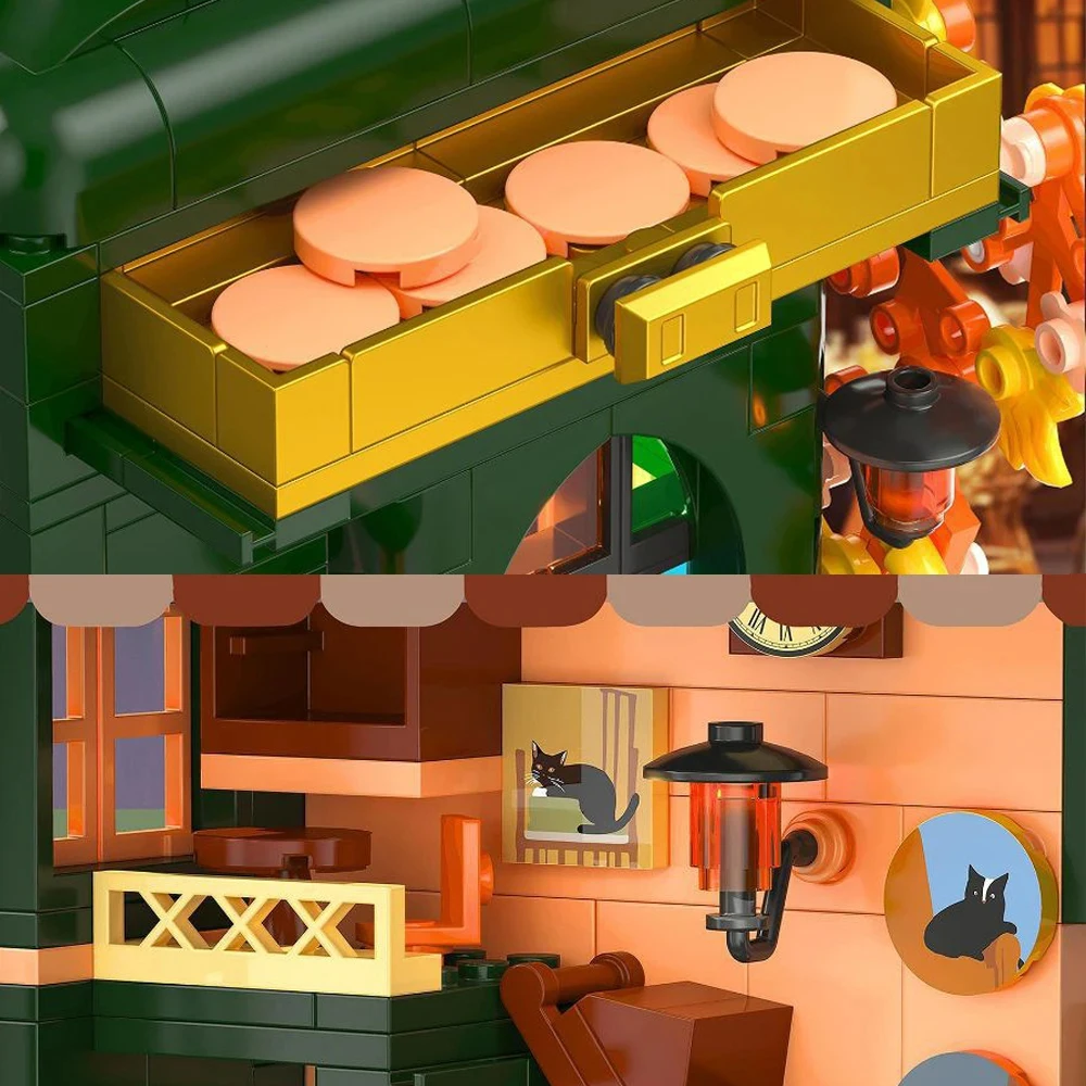 618PCS Vintage Coffee Machine Building Block Classic Imitation Hand Coffee Macker Desktop Decoration Bricks for Kid Toys Adults