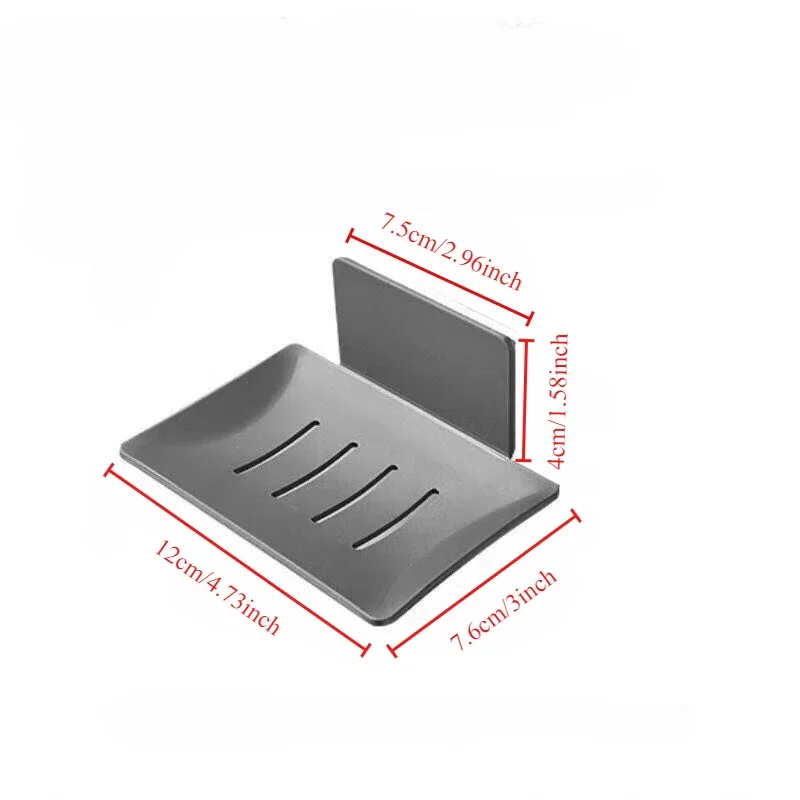 Bathroom stainless steel soap dish, non perforated wall mounted soap sponge holder, organizer accessories, kitchen soap holder