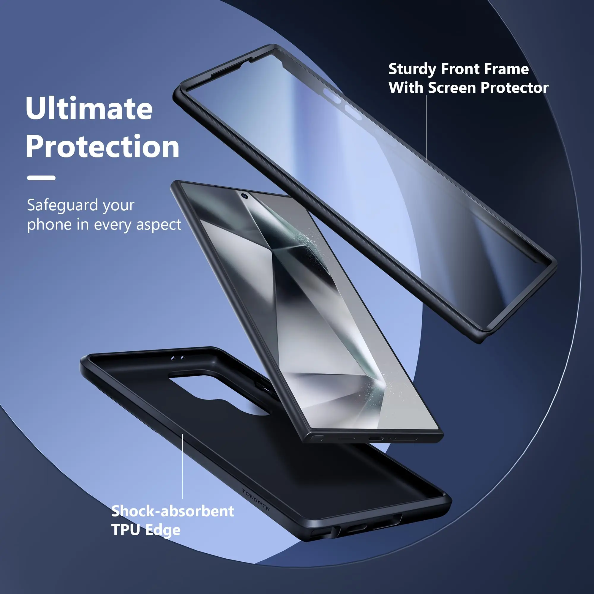 Slim Matte Phone Case with Camera Cover and Military-Grade Drop Protection
