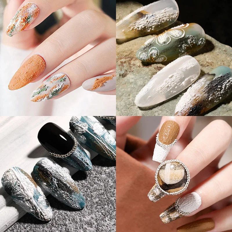 Gel uv acrílico para arte de unha, gel para pintar unhas, decoração 12  cores 3d, escultura, cola esculpida, glitter, design de unha, 1 peça -  AliExpress