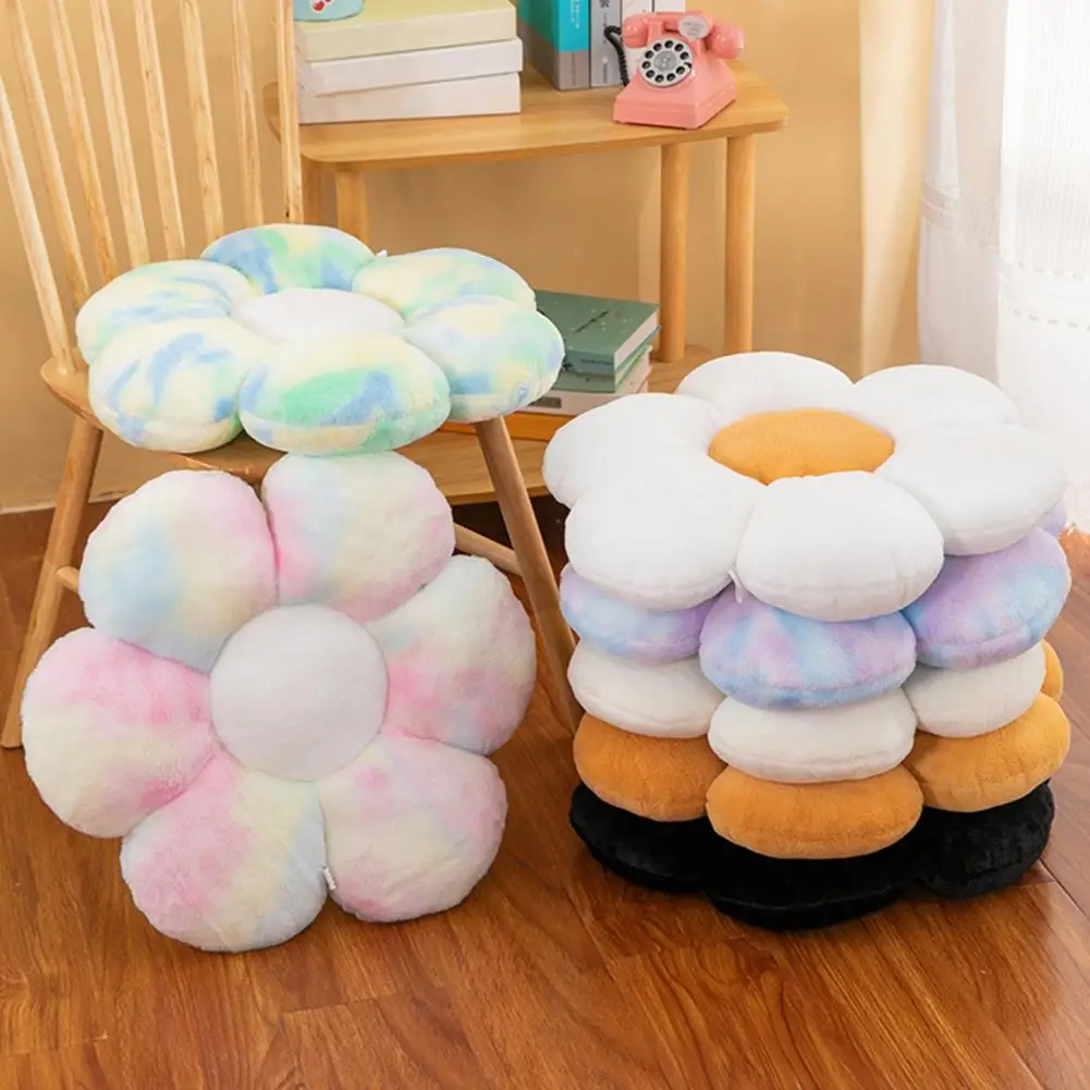 

Car Seat Cushion Fluffy Petals Shape Cushion for Office Chair Car Seat Sofa Soft Back Pillow for Room Bedroom Office Protective