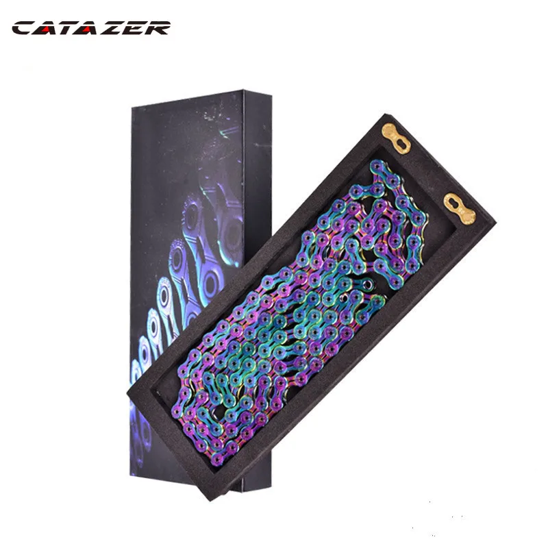 

Bicycle Chain 116 Links SX10EL 10S 20S 30S Mountain MTB 10 Speed Chain with Missinglink for M6000 M610 M780 Rainbow