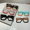 Square Large Frame Reading Glasses Anti Radiation and Anti Blue Light Presbyopia Glasses Simple and Colorful Ultra Light Glasses 5