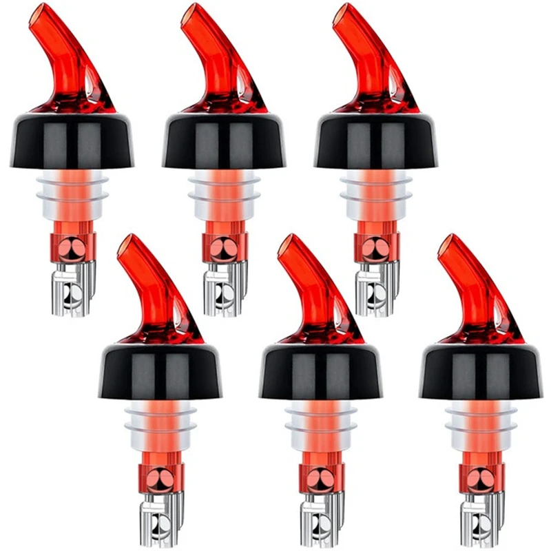 6Pcs 30Ml Versatore Automatico Per Bottiglie Misurato Quick Shot Spirit Drinks Wine Cocktail Dispenser Bar Tool Versatore Per Vino