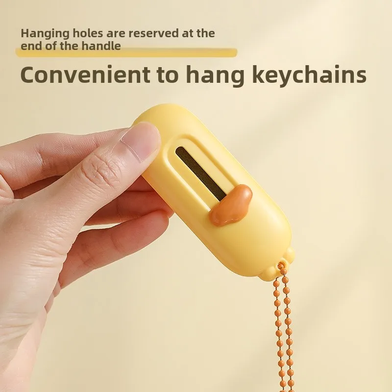 Yellow Duck Magnetic Box Opener 1pc for Open express package box tool Portable serrated knife anti-sticking opener