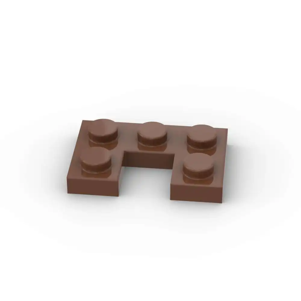 MOC 10PCS 73831 수정된 2x3 1x1 컷아웃 빌딩 블록 하우스 플레이트 보드 부품 벽돌 입자 장난감 어린이 생일 선물