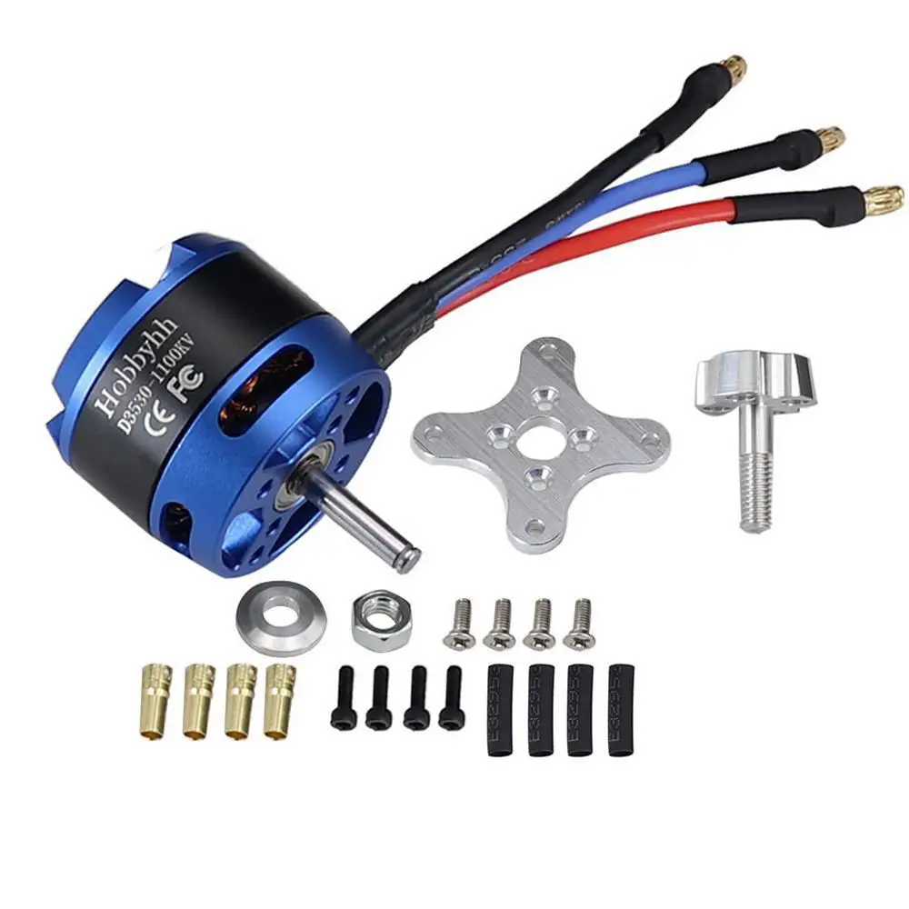 Moteur sans balais D3530 1100KV pour avion RC - 74g, 313W
