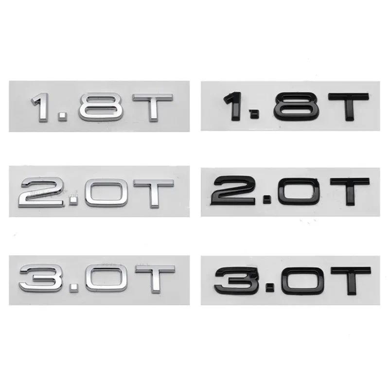 Sleek 3D ABS Letters Rear Trunk Badge Emblem Logo