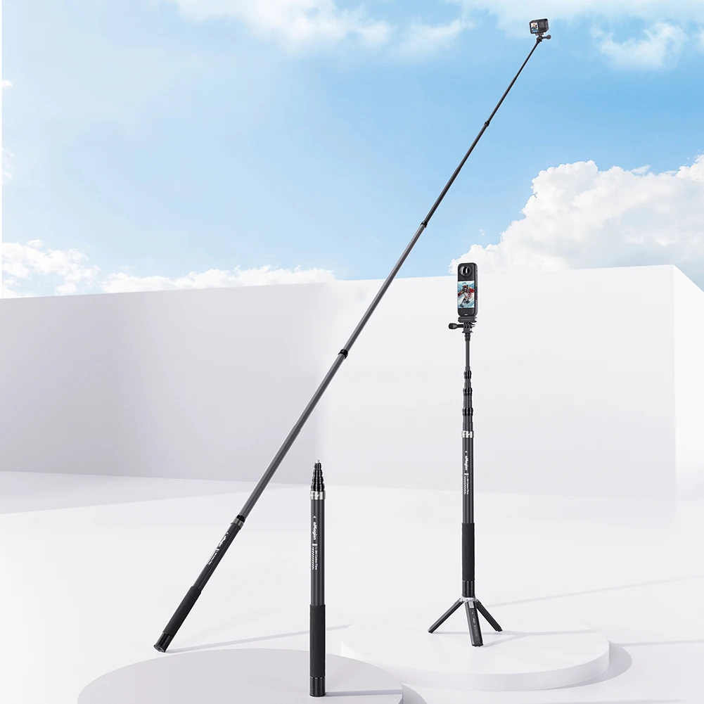 Bastone selfie invisibile in carbonio per action cam_voghion.com