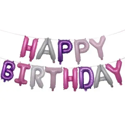 

13pcs Rose Gold Letter Foil Ballons Happy Birthday Decoration Balloons Birthday Party Decorations Globos Balony Anniversaire