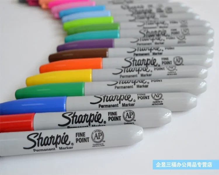 친환경 마커 펜, 샤피 파인 포인트 네임펜, 아메리칸 샌포드 샤피 네임펜, 8 색상, 12/24 색상