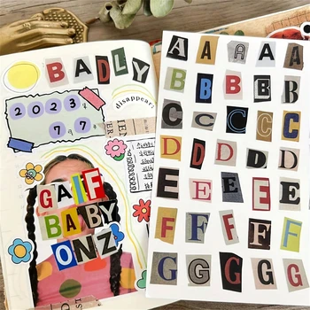 181-Piece Vintage Alphabet Stickers 1