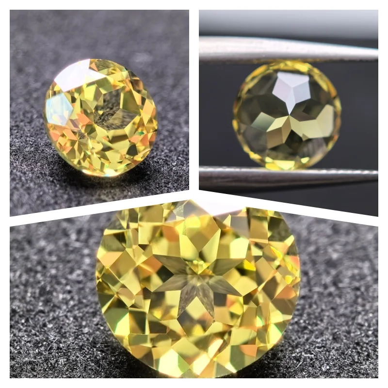 Laborgezüchteter Saphir in Runder Form, Sakura-Rosa Farbe, Edelstein für DIY-Ringe, Halsketten und Ohrringe, Wählbar mit Zertifikat – Detail 11