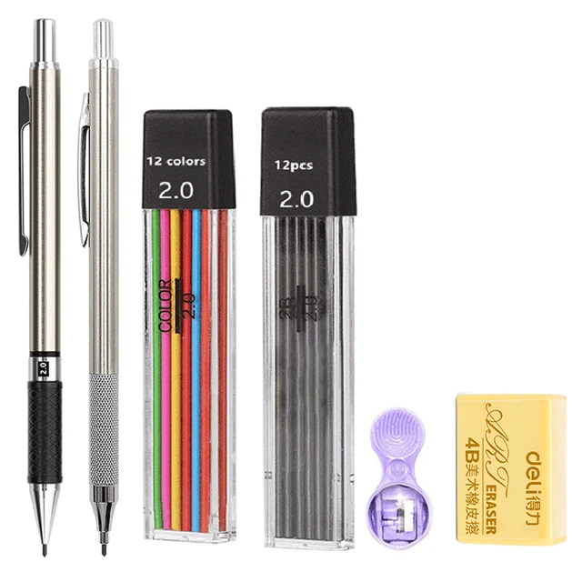 Mechanical Pencils School Pencil 2b  Mechanic Pencil Automatic Lead - 2.0  Mm - Aliexpress