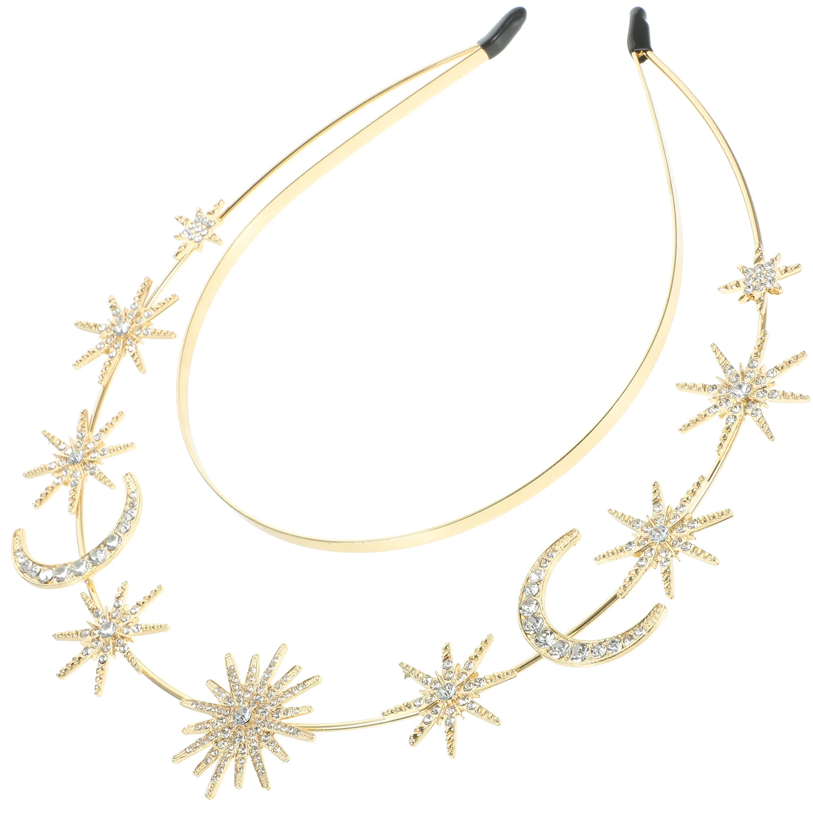 

Тиара, аксессуары для волос со звездами и луной, головной убор в стиле барокко, повязка на голову богини для женщин, Корона